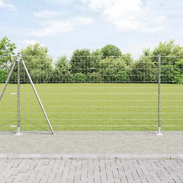 Clôture Vidaxxl avec poteau argenté 1,2 x 10 m en acier