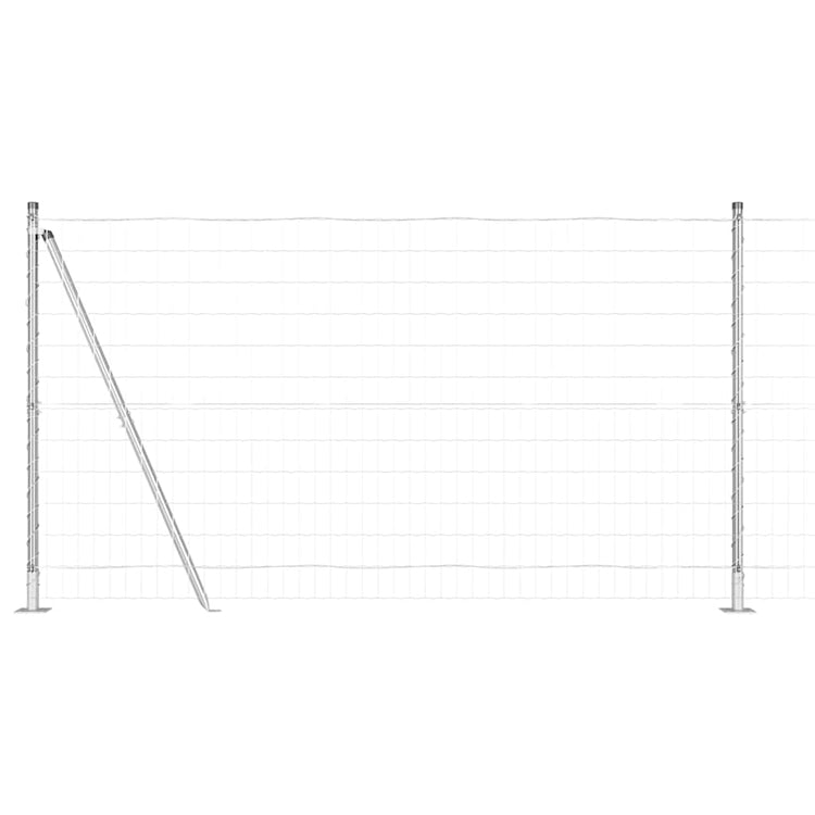 Clôture Vidaxxl avec poteau argenté 1,2 x 10 m en acier
