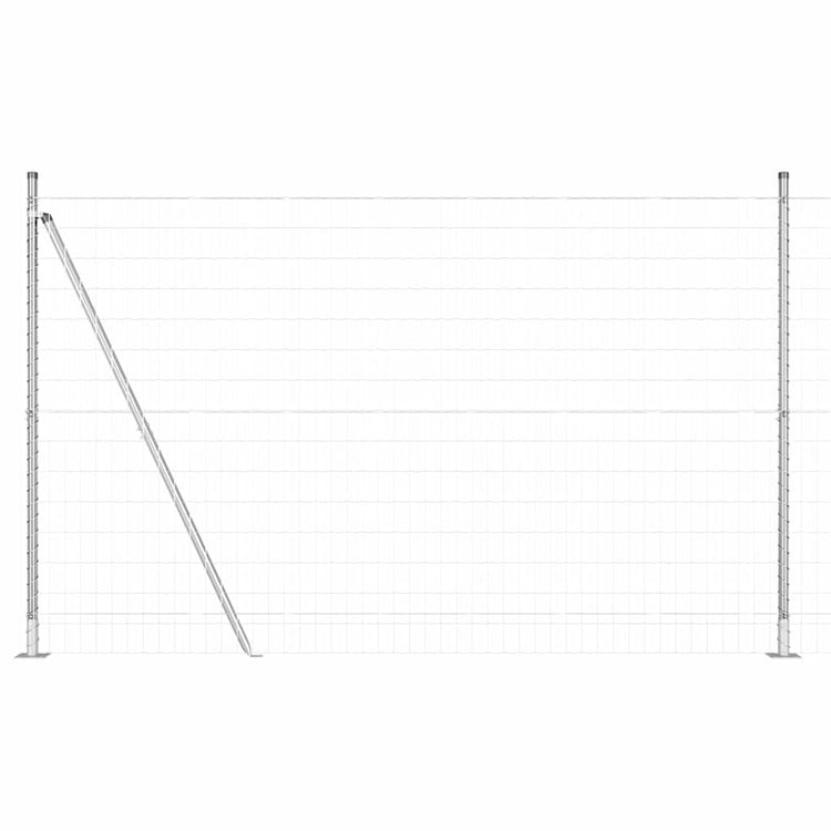Clôture Vidaxxl avec poteau argent 1,6 x 10 m en acier