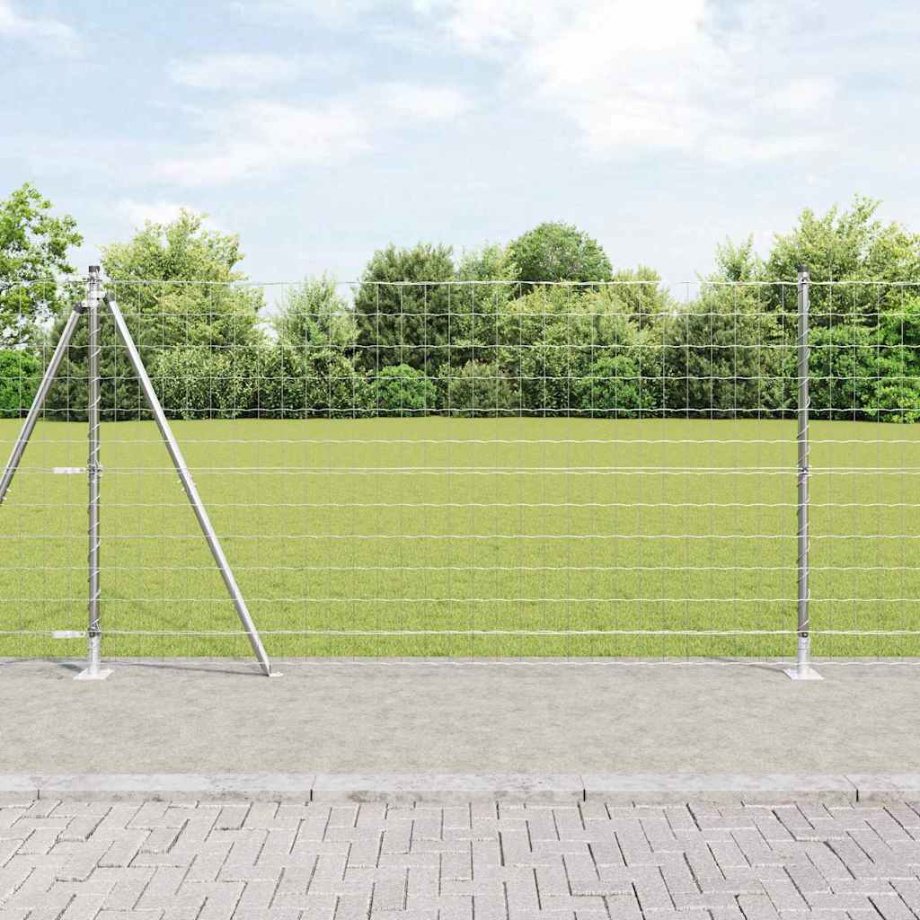 Clôture Vidaxxl avec poteau argenté 1,2 x 10 m en acier
