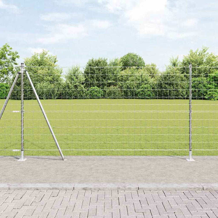Clôture Vidaxxl avec poteau argenté 1,2 x 10 m en acier