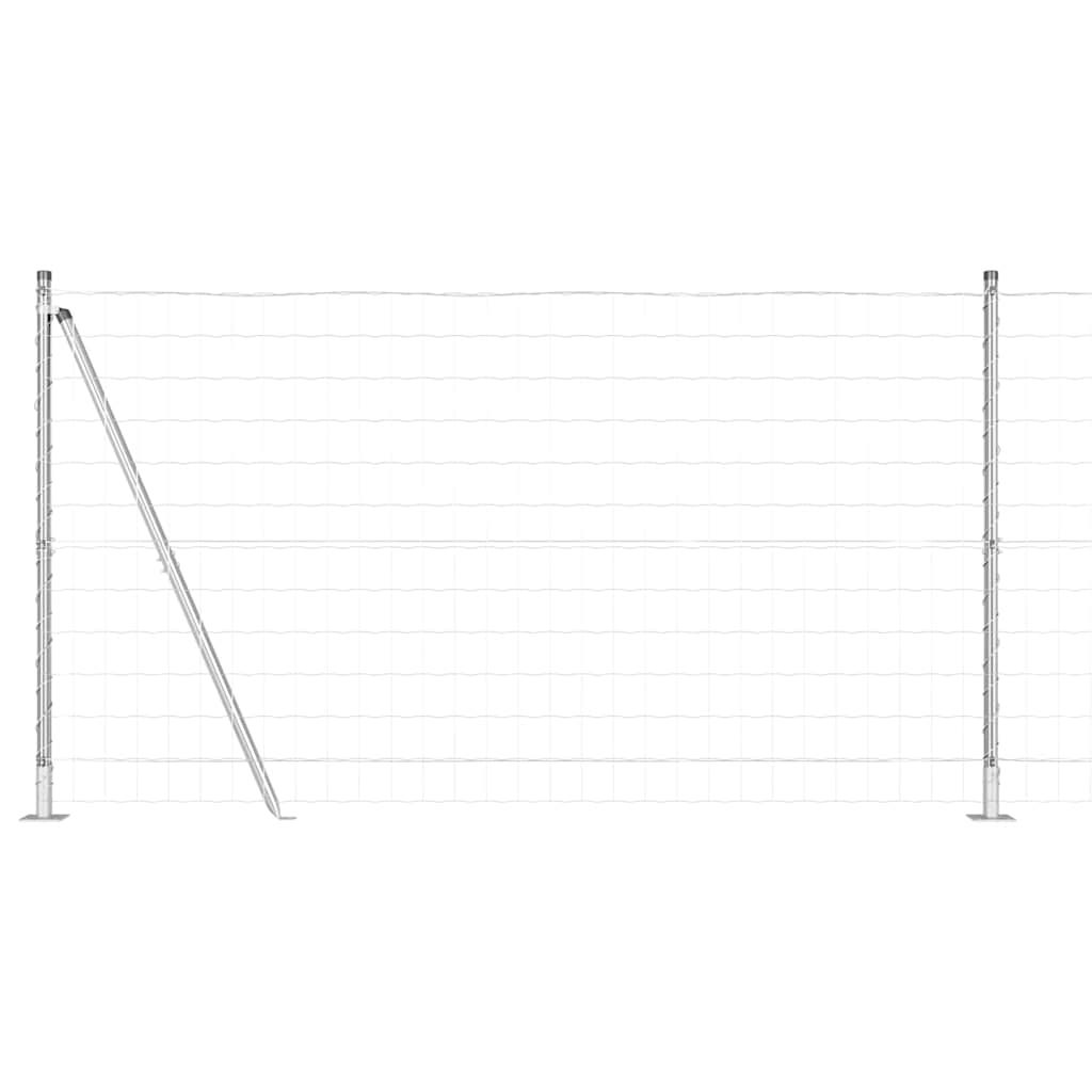 Clôture Vidaxxl avec poteau argenté 1,2 x 10 m en acier