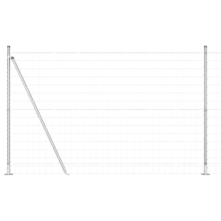 Clôture Vidaxxl avec poteau argenté 1,4 x 10 m en acier
