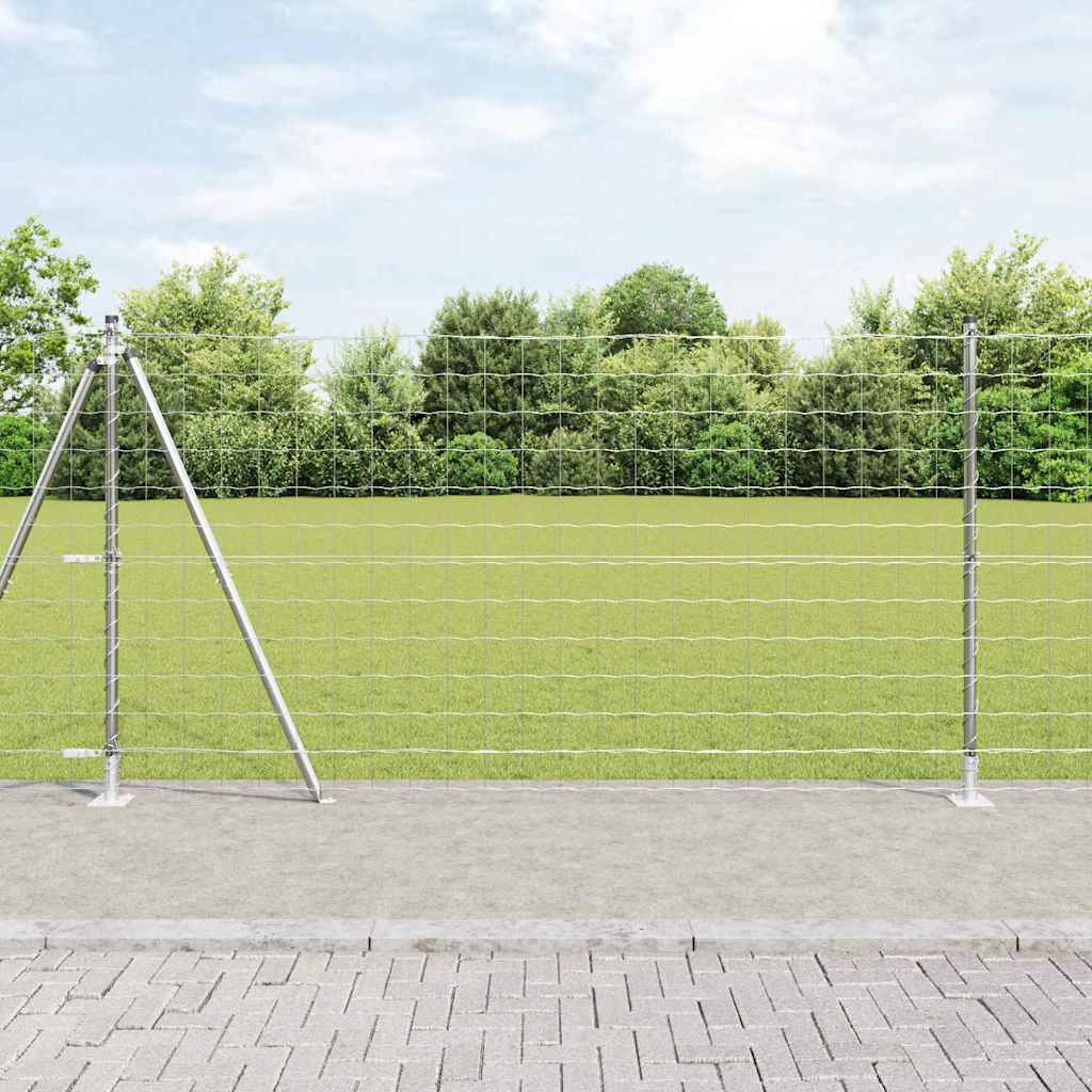 Clôture Vidaxxl avec poteau argenté 1,2 x 10 m en acier