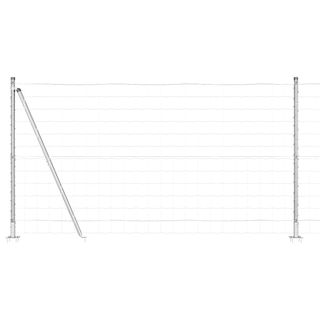 Clôture Vidaxxl avec poteau argenté 1,2 x 10 m en acier