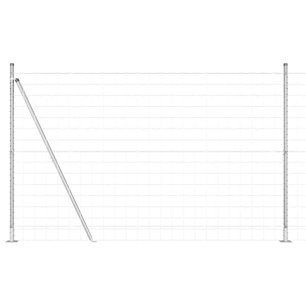Clôture Vidaxxl avec poteau argenté 1,4 x 10 m en acier