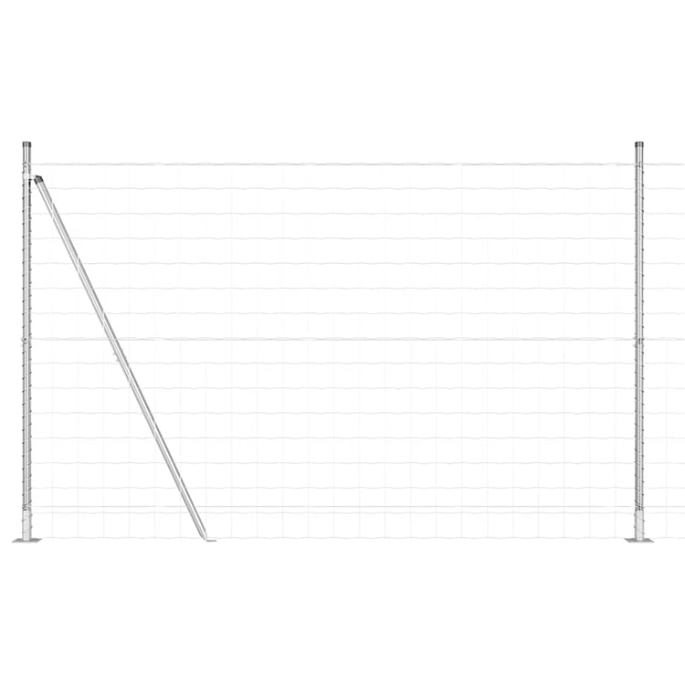 Clôture Vidaxxl avec poteau argenté 1,4 x 10 m en acier