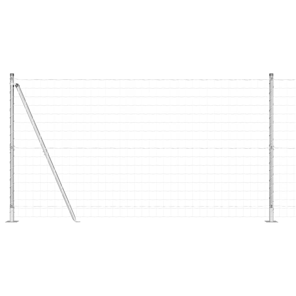 Clôture Vidaxxl avec poteau argenté 1,2 x 10 m en acier
