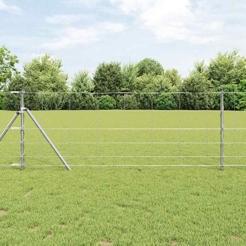 Poteau de clôture Vidaxl galvanisé 25 x 0,8 m en acier