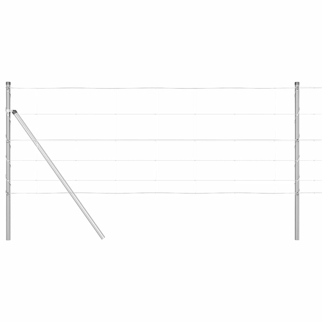 Poteau de clôture Vidaxl galvanisé 25 x 0,8 m en acier