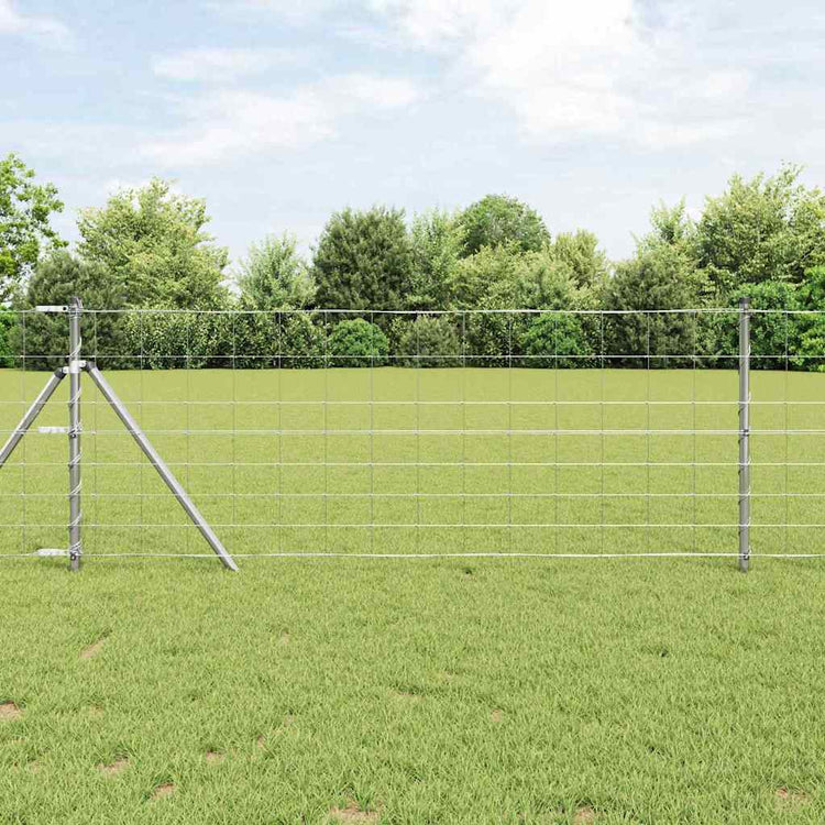 Poteau de clôture Vidaxl galvanisé 25 x 0,8 m en acier