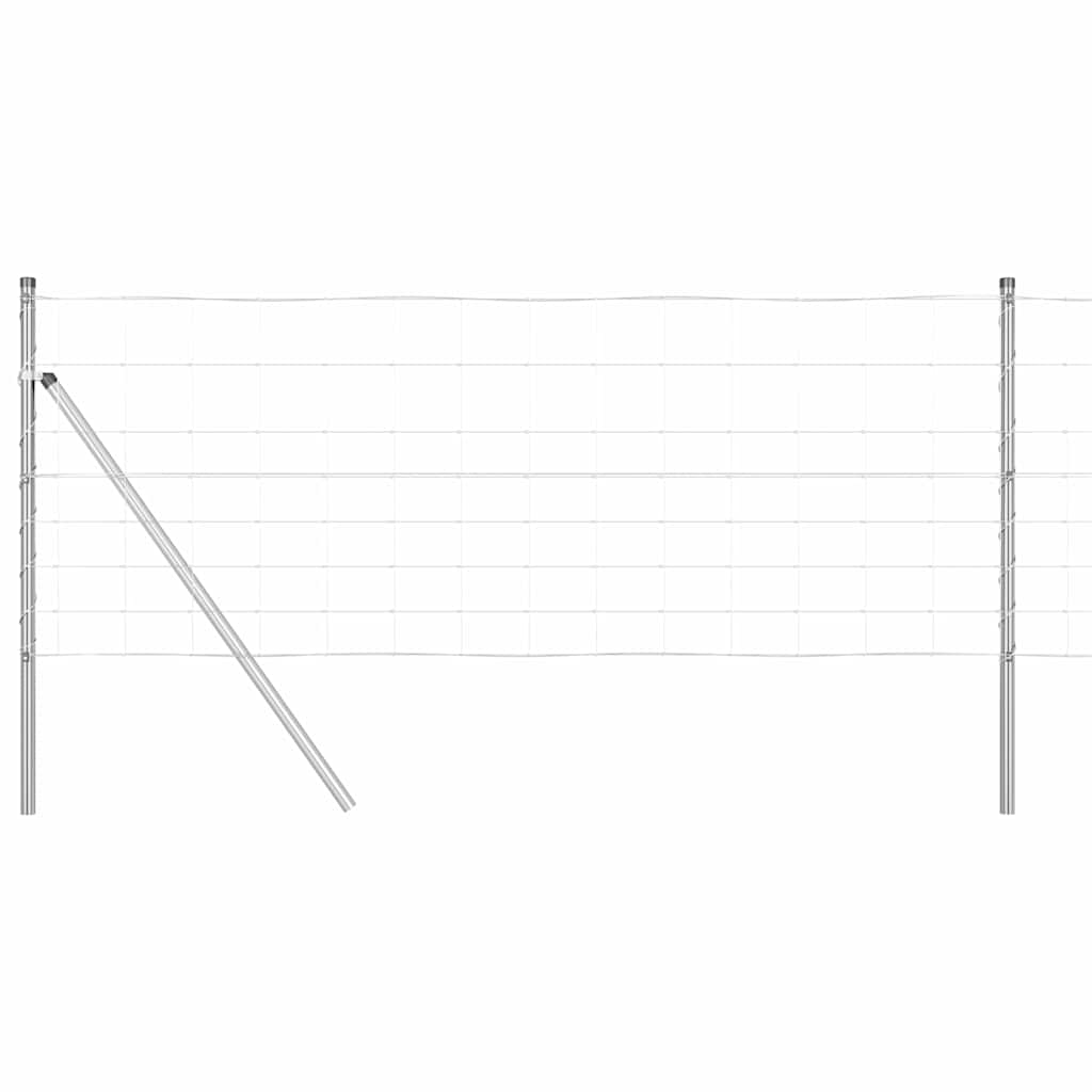 Poteau de clôture Vidaxl galvanisé 25 x 0,8 m en acier
