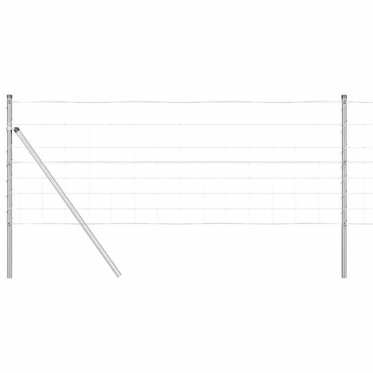 Poteau de clôture Vidaxl galvanisé 25 x 0,8 m en acier