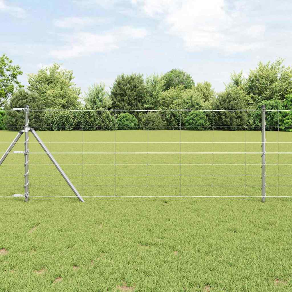 Poteau de clôture Vidaxl galvanisé 25 x 0,8 m en acier