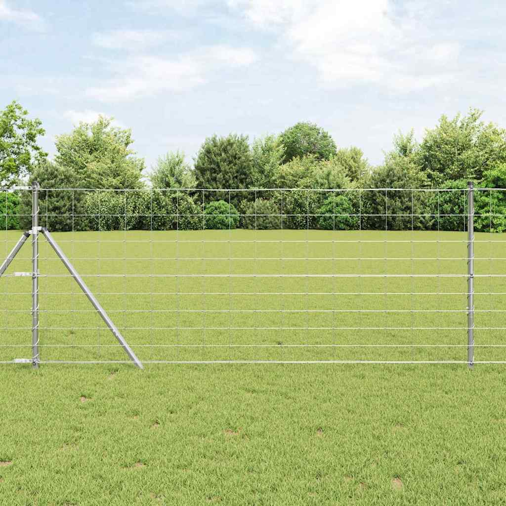 Vidaxl poteau de clôture galvanisé 25 x 1 m en acier