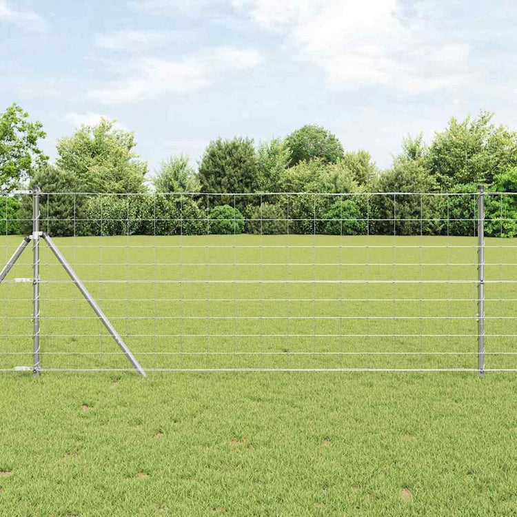 Vidaxl poteau de clôture galvanisé 25 x 1 m en acier