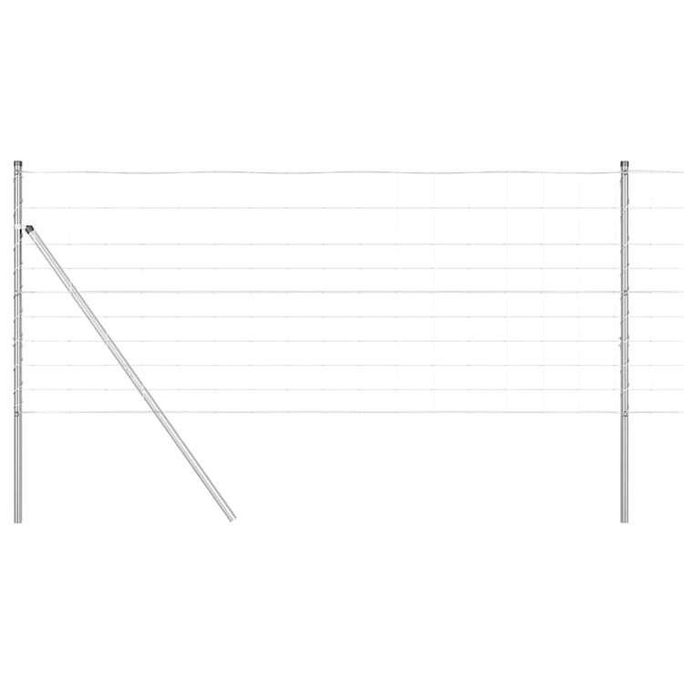 Vidaxl poteau de clôture galvanisé 25 x 1 m en acier