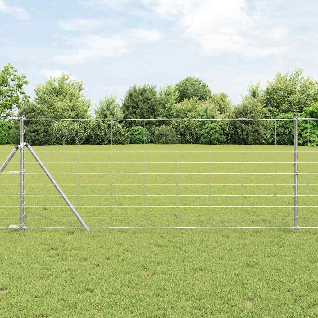 Vidaxl poteau de clôture galvanisé 25 x 1 m en acier