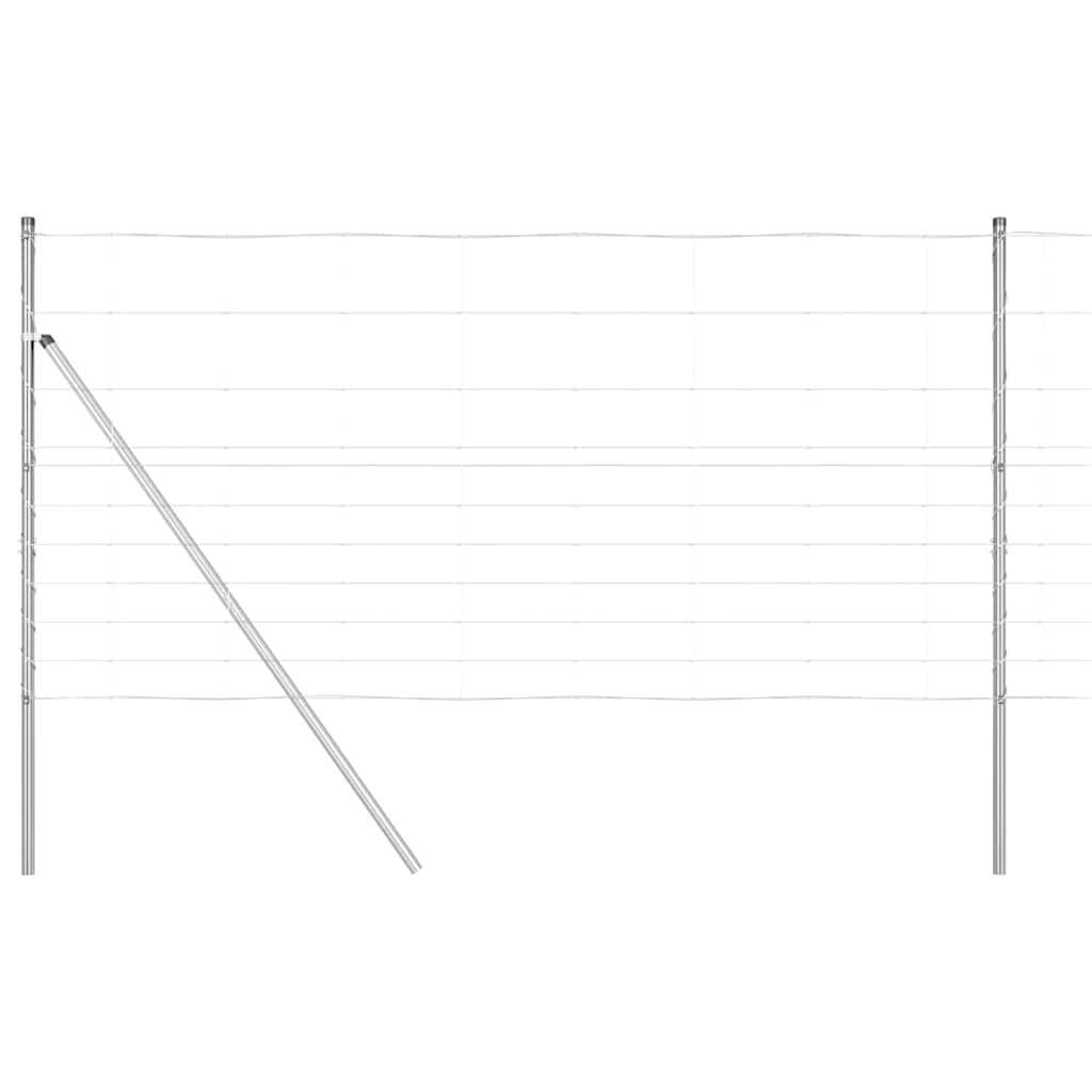 Poteau de clôture Vidaxl galvanisé 25 x 1,2 m en acier