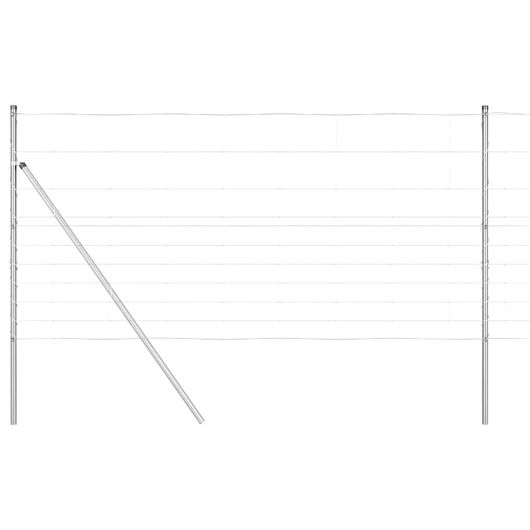 Poteau de clôture Vidaxl galvanisé 25 x 1,2 m en acier