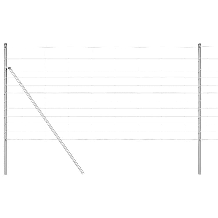 Poteau de clôture Vidaxl galvanisé 25 x 1,2 m en acier
