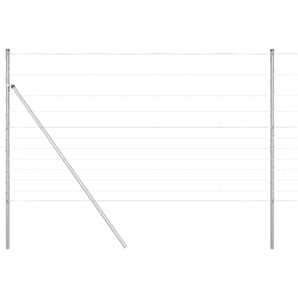 Poteau de clôture Vidaxl galvanisé 25 x 1,4 m en acier