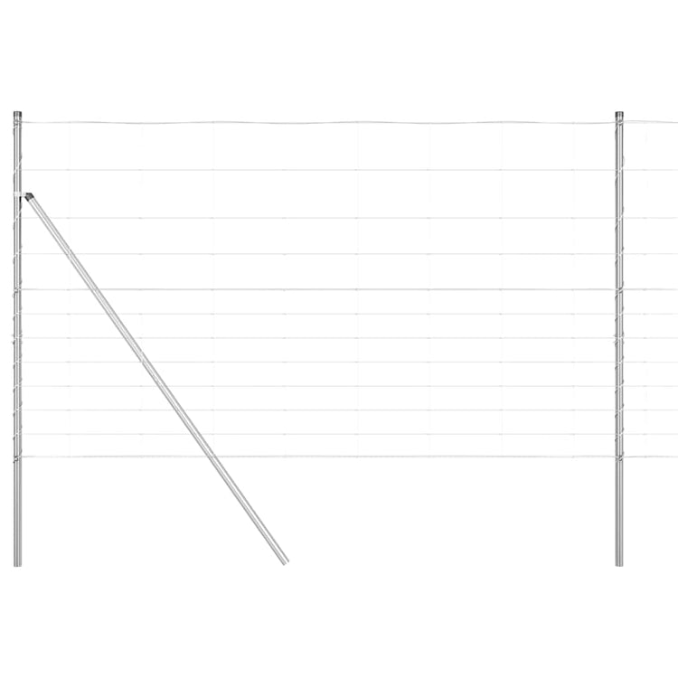 Poteau de clôture Vidaxl galvanisé 25 x 1,4 m en acier