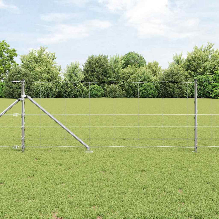 Poteau de clôture Vidaxl galvanisé 25 x 0,8 m en acier
