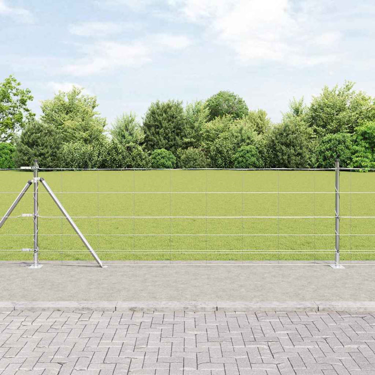 Poteau de clôture Vidaxl galvanisé 25 x 0,8 m en acier