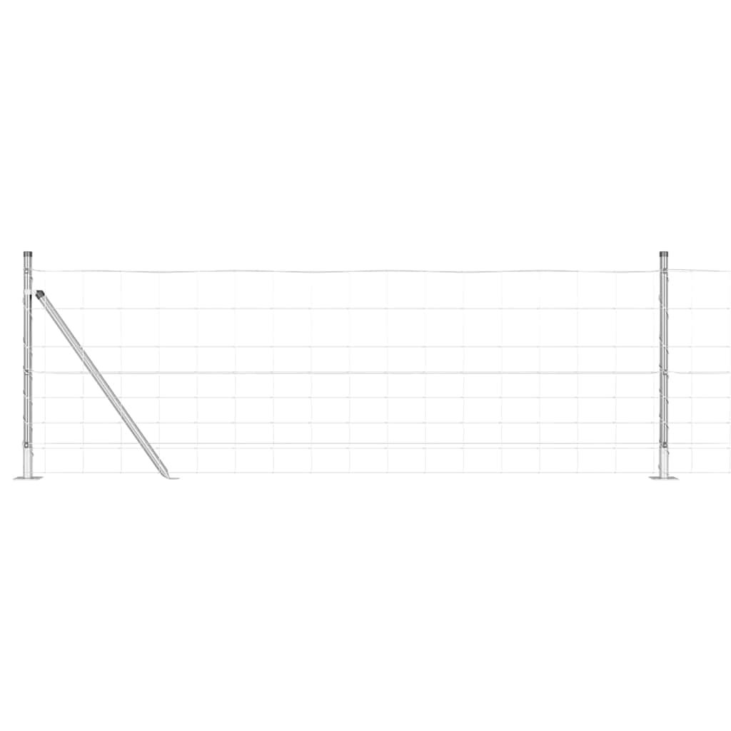 Poteau de clôture Vidaxl galvanisé 25 x 0,8 m en acier