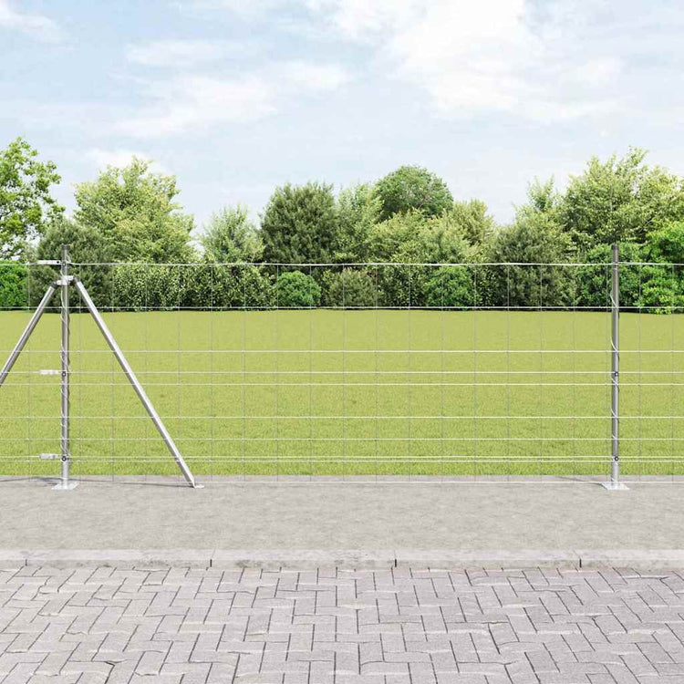 Vidaxl poteau de clôture galvanisé 25 x 1 m en acier
