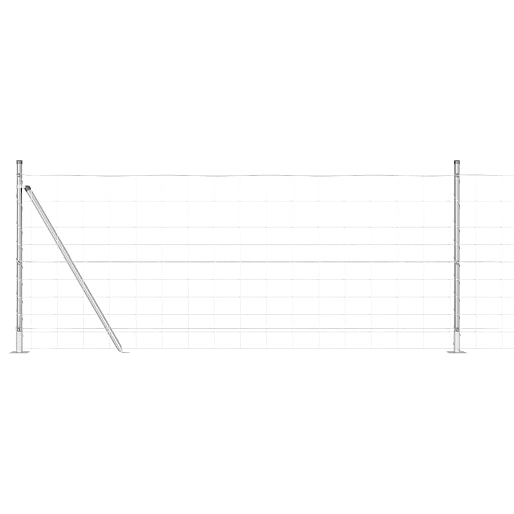 Vidaxl poteau de clôture galvanisé 25 x 1 m en acier