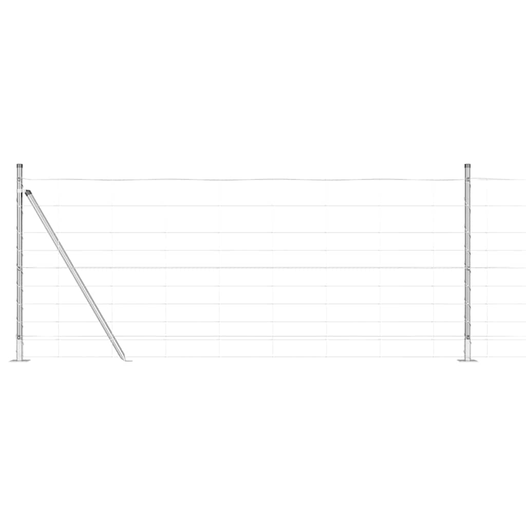 Vidaxl poteau de clôture galvanisé 25 x 1 m en acier