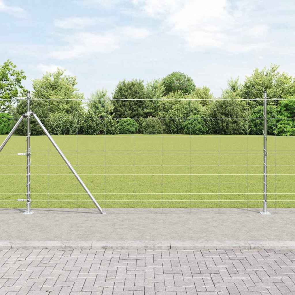 Poteau de clôture Vidaxl galvanisé 25 x 1,2 m en acier