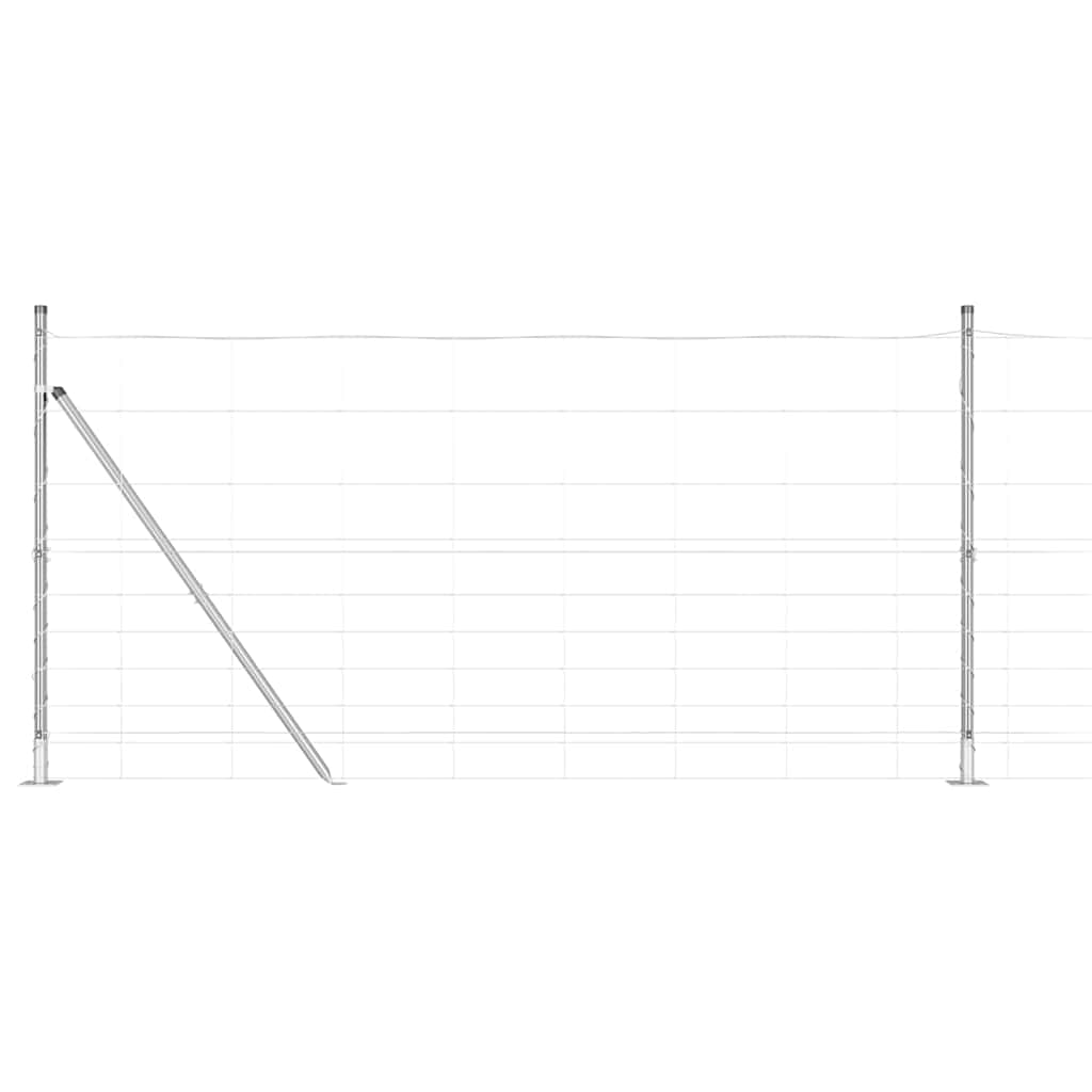 Poteau de clôture Vidaxl galvanisé 25 x 1,2 m en acier