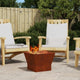Vidaxl brasero marron 40 x 40 x 35 cm acier corten