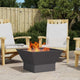 Vidaxl brasero noir 60 x 60 x 35 cm acier