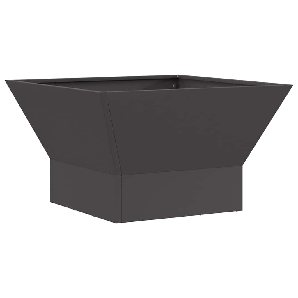 Vidaxl brasero noir 60 x 60 x 35 cm acier