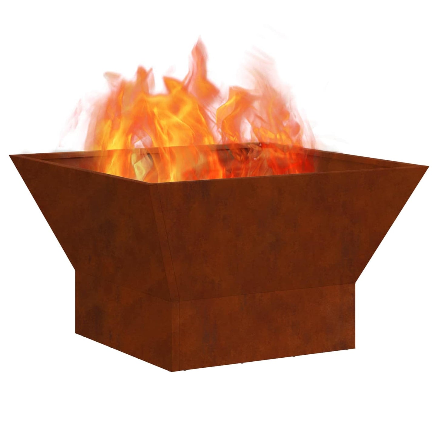 Vidaxl brasero marron 60 x 60 x 35 cm acier corten
