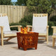 Vidaxl brasero marron 40 x 40 x 40 cm acier