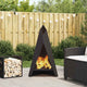 Vidaxl brasero noir 58 x 40 x 100 cm acier