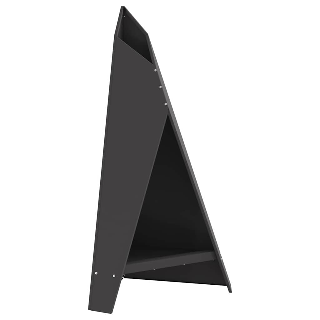 Vidaxl brasero noir 58 x 40 x 100 cm acier