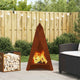 Vidaxl brasero marron 58 x 40 x 100 cm acier corten