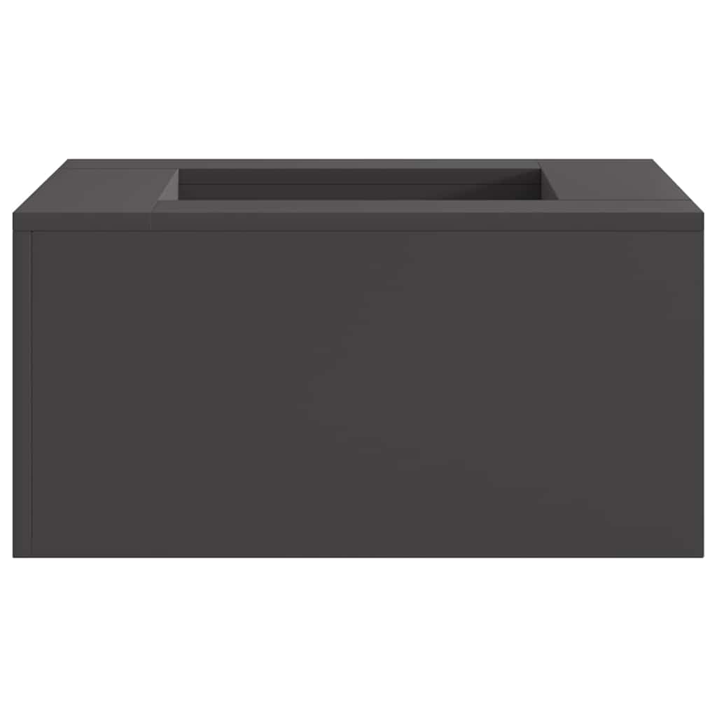 Vidaxl brasero noir 60 x 60 x 30 cm acier