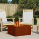 Vidaxl brasero marron 60 x 60 x 30 cm acier corten