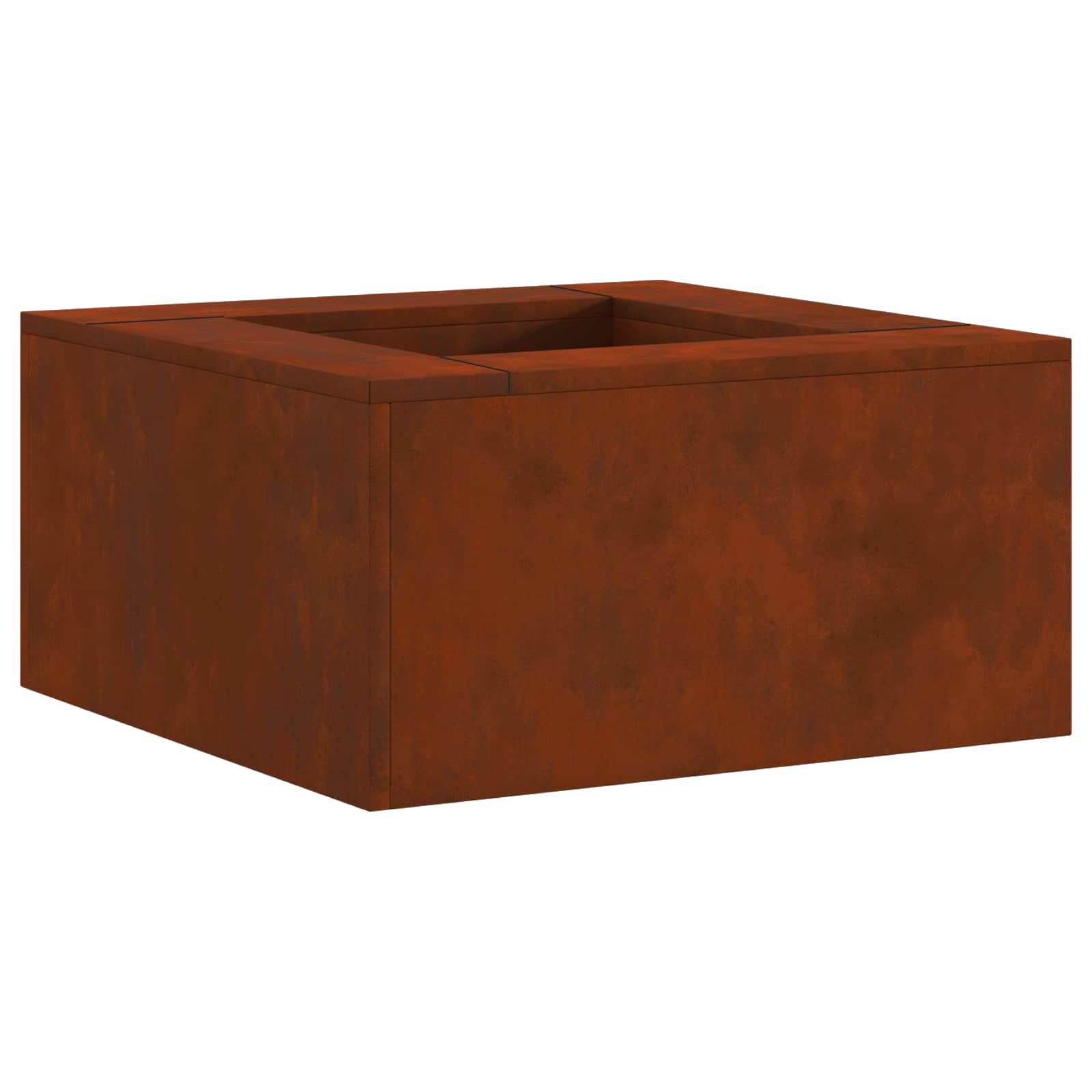 Vidaxl brasero marron 60 x 60 x 30 cm acier corten