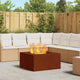 Vidaxl brasero marron 80 x 80 x 40 cm acier corten