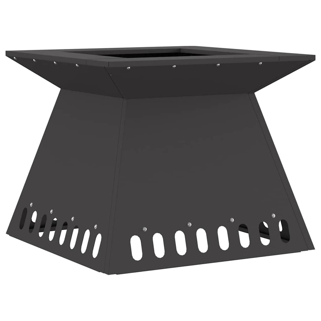 Vidaxl brasero noir 48 x 48 x 40 cm acier