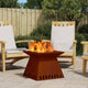 Vidaxl brasero marron 48 x 48 x 40 cm acier corten