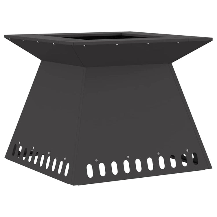 Vidaxl brasero noir 60 x 60 x 50 cm acier